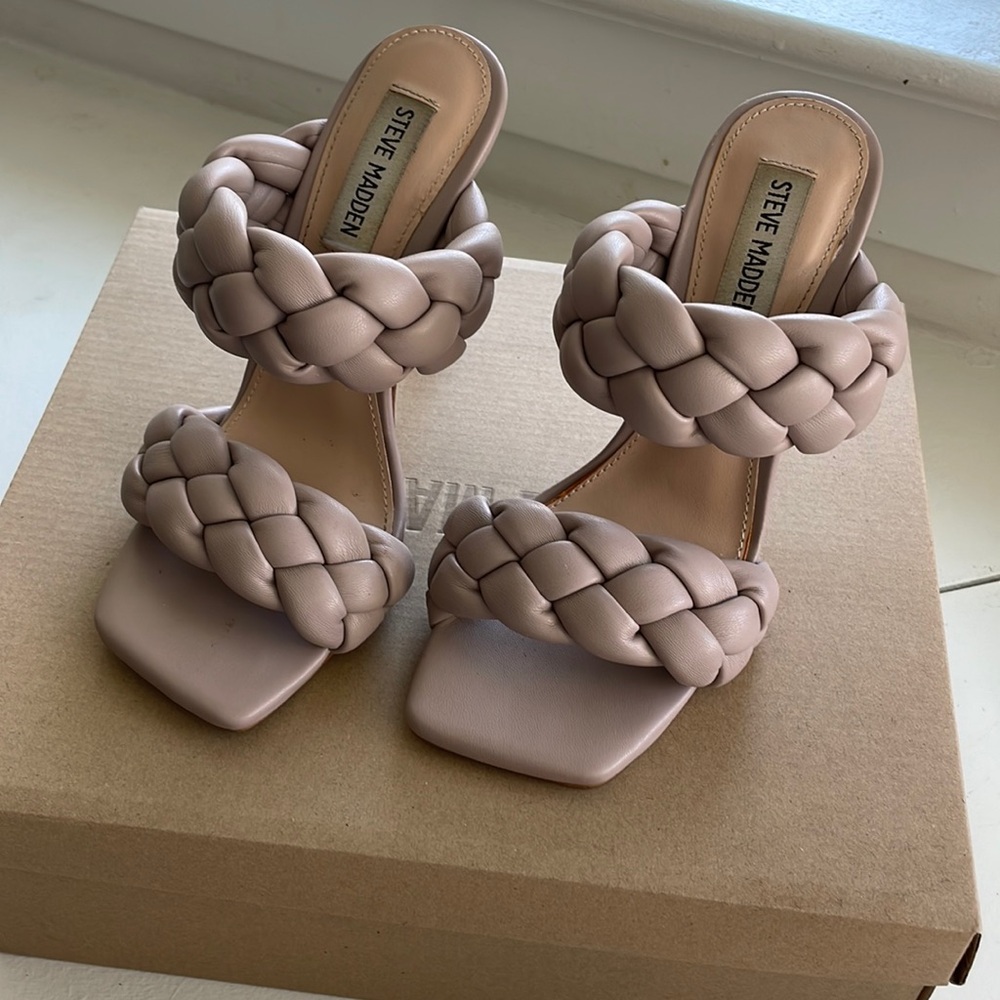 Steve Madden Nude Braided Heels